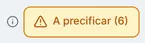 O filtro "A precificar" ligado, com o número de pedidos que têm itens sem preço.